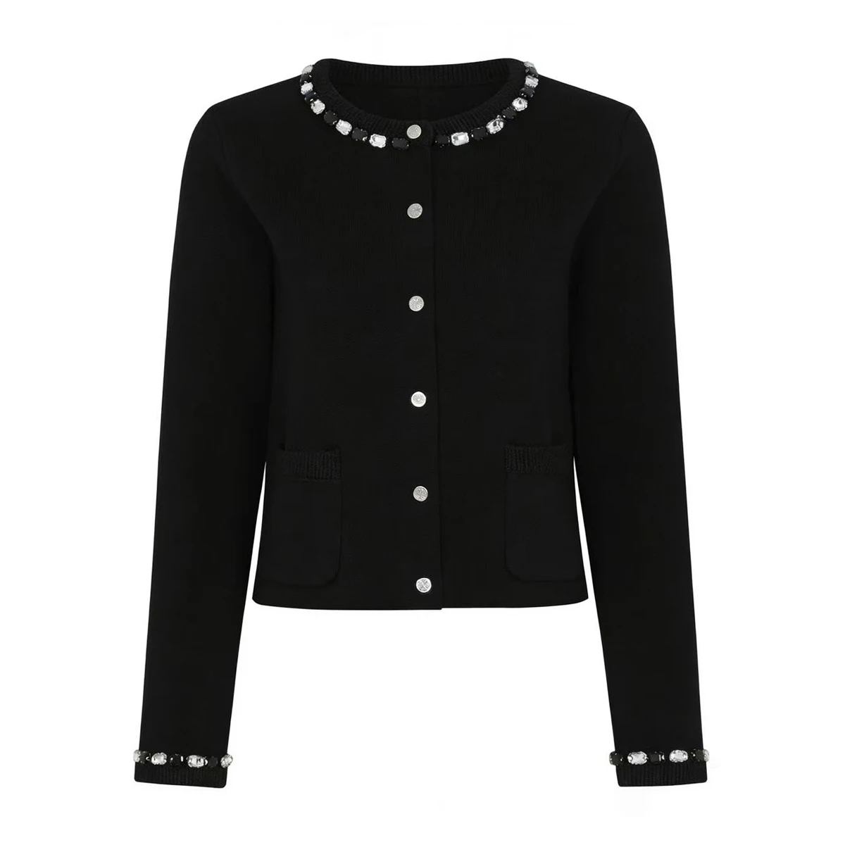 2666 High Quality Spring And Autumn New Style Handmade Nail Bead Hidden Button Fashion Commuter Knitted Shirt Women's Top Coat
2666 High Quality Spring And Autumn New Style Handmade Nail Bead Hidden Button Fashion Commuter Knitted Shirt Women's Top Coat