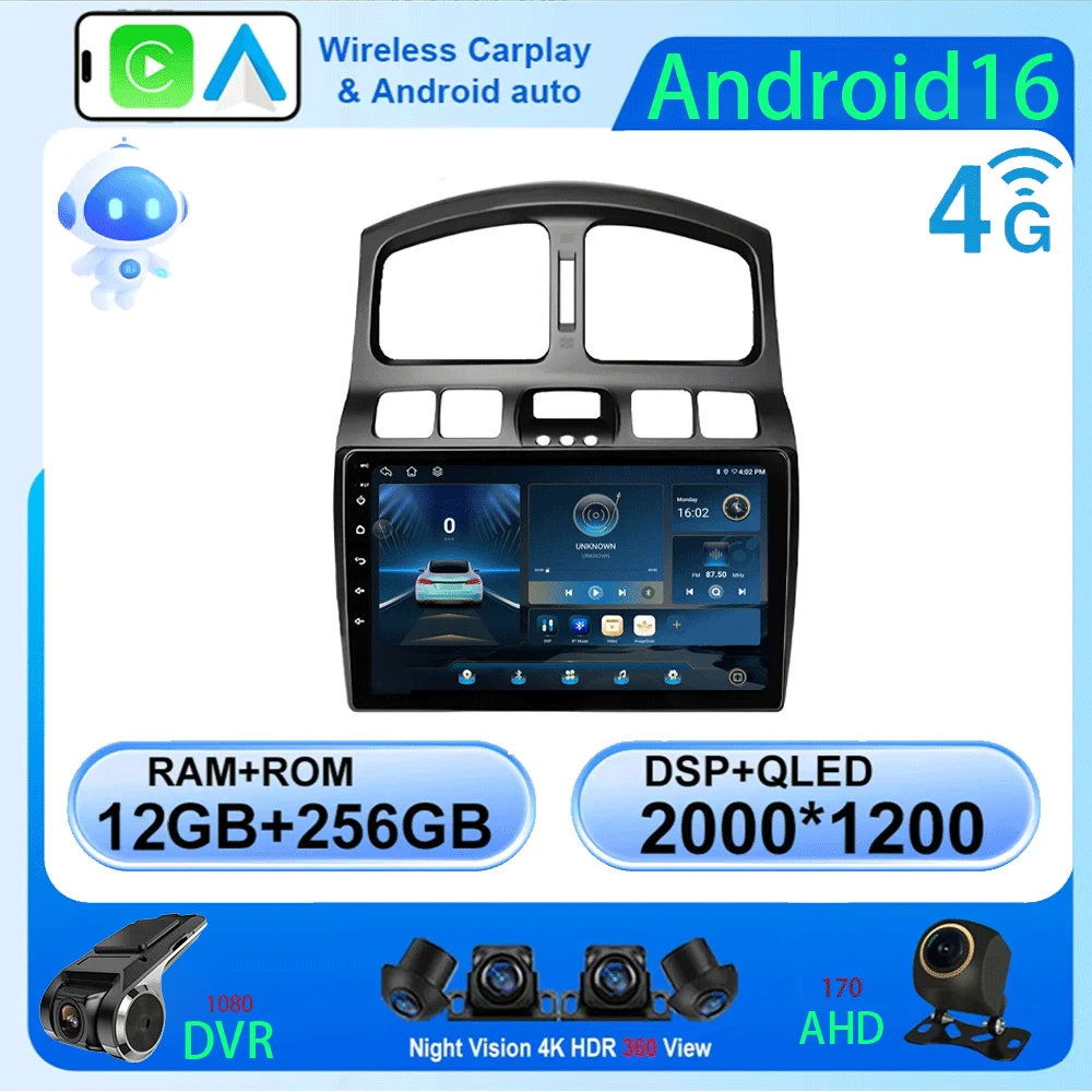 2Din Android 16 Car Radio for Hyundai Classic Santa Fe 2000 - 2004 JAC S1 (Rein) 2005-2015 Multimedia Player Carplay Head NO DVD
2Din Android 16 Car Radio for Hyundai Classic Santa Fe 2000 - 2004 JAC S1 (Rein) 2005-2015 Multimedia Player Carplay Head NO DVD