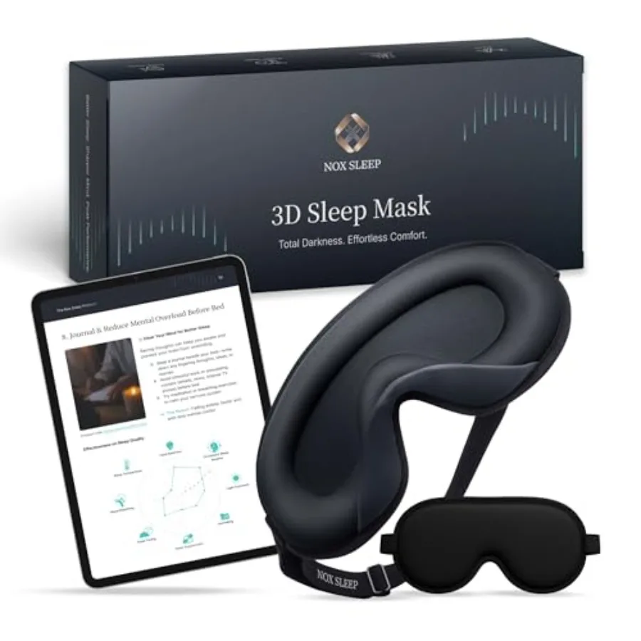 3D Sleep Mask for Men, 100% Blackout Eye Mask for Sleep, Ice Silk Adjustable Sleeping Mask for Side Sleepers, Soft Breathable B
3D Sleep Mask for Men, 100% Blackout Eye Mask for Sleep, Ice Silk Adjustable Sleeping Mask for Side Sleepers, Soft Breathable B