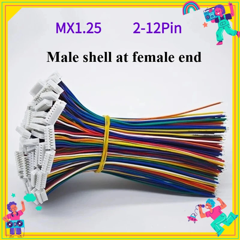 10PCS JST MX1.25 2-12Pin Air Docking Connector Wire 10/20/30cm 28AWG Male / Female Pair Plug Electronic Wire 1.25mm Pitch
10PCS JST MX1.25 2-12Pin Air Docking Connector Wire 10/20/30cm 28AWG Male / Female Pair Plug Electronic Wire 1.25mm Pitch