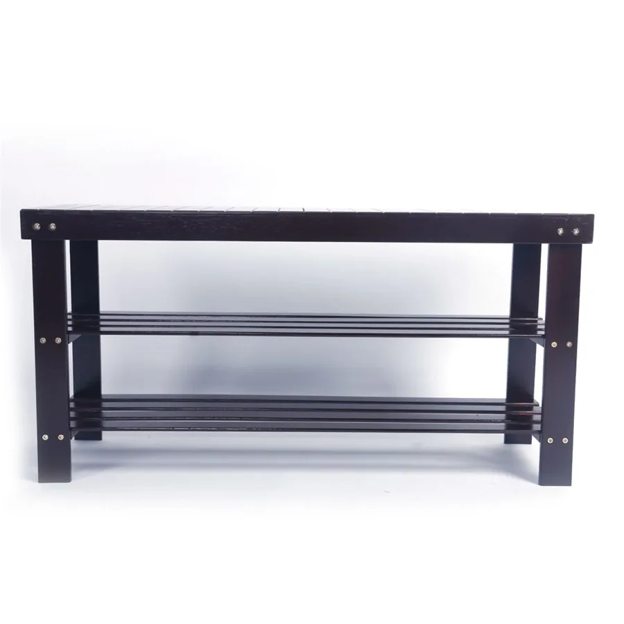 Shoe rack for entryway use, made of bamboo, natural color, 3-tier space-saving design with 90cm strip pattern
Shoe rack for entryway use, made of bamboo, natural color, 3-tier space-saving design with 90cm strip pattern