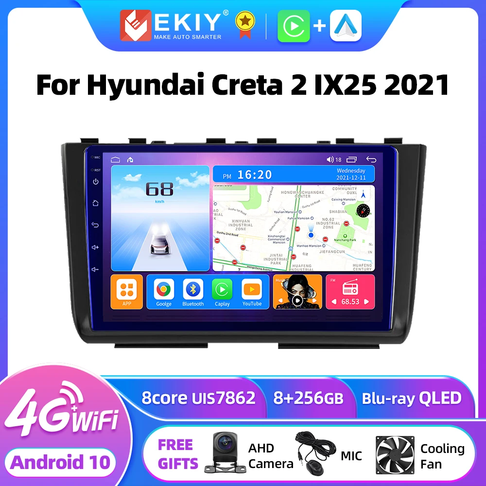 EKIY T7 QLED DSP Android 10 Car Radio For Hyundai Creta 2 IX25 2021 Multimedia Video Player Stereo Navigation GPS Carplay DVD
EKIY T7 QLED DSP Android 10 Car Radio For Hyundai Creta 2 IX25 2021 Multimedia Video Player Stereo Navigation GPS Carplay DVD