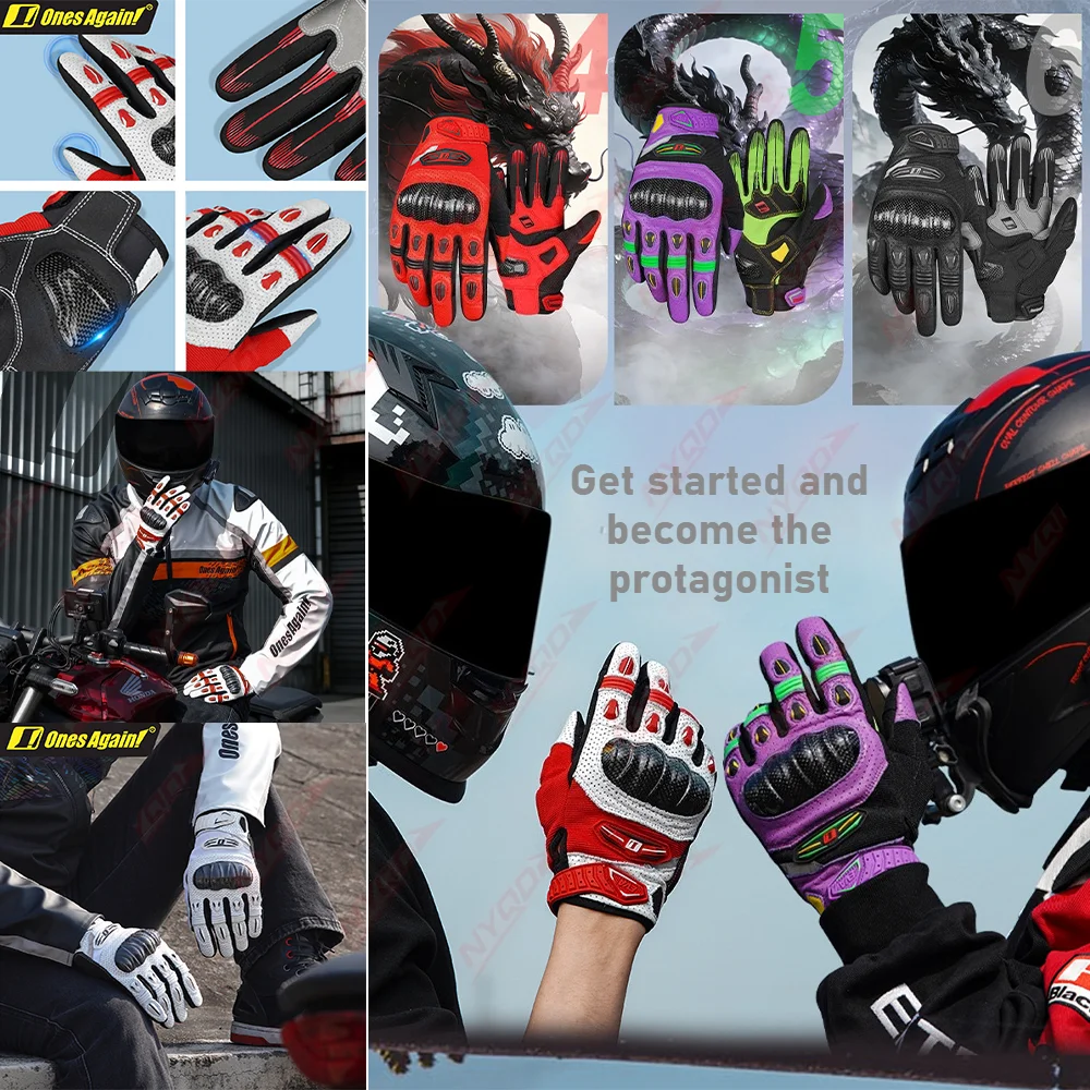 Onesagain Carbon Fiber Goatskin Leather Motorcycle Gloves Summer Retro Unisex High Quality Protective Gear for Men Women Riding
Onesagain Carbon Fiber Goatskin Leather Motorcycle Gloves Summer Retro Unisex High Quality Protective Gear for Men Women Riding