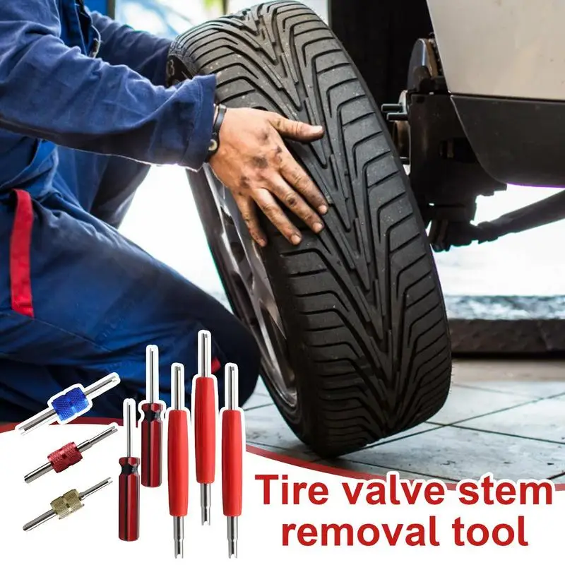 Tire Valve Core Removal Tools 8-Piece Universal Valve Stem Remover Installer Set Dual & Single Head Tire Repair Tools For Cars
Tire Valve Core Removal Tools 8-Piece Universal Valve Stem Remover Installer Set Dual & Single Head Tire Repair Tools For Cars