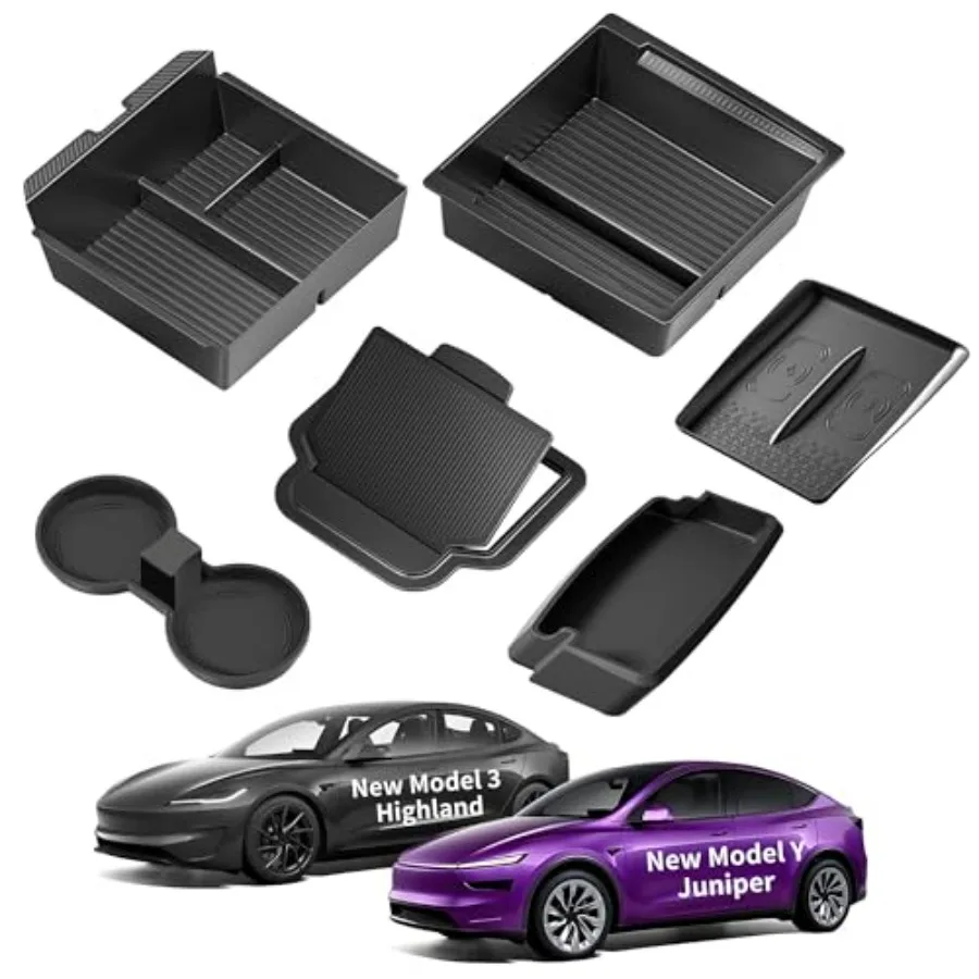 8PCS Center Console Organizer for Model Y Juniper Accories 2026 2025 and for Model 3 Accories 2024-2026 [Slide Smoothly and US
8PCS Center Console Organizer for Model Y Juniper Accories 2026 2025 and for Model 3 Accories 2024-2026 [Slide Smoothly and US