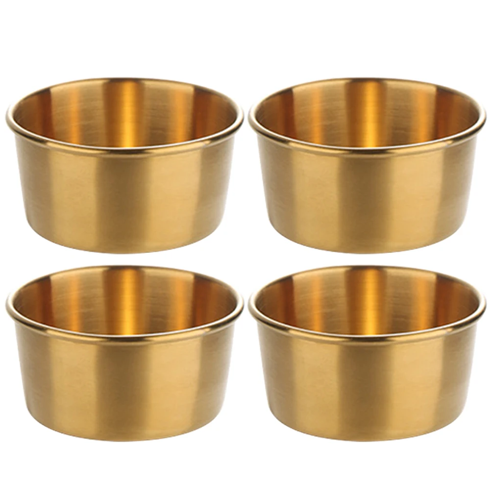 4 Pcs 304 Stainless Steel Sauce Dishes Golden Matte 60ml Small Dipping Seasoning Bowls Metal Dipping Dishes Snack Bowls
4 Pcs 304 Stainless Steel Sauce Dishes Golden Matte 60ml Small Dipping Seasoning Bowls Metal Dipping Dishes Snack Bowls