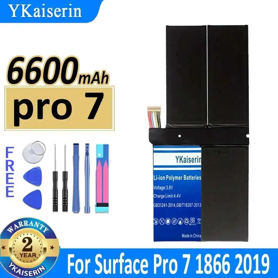 Аккумулятор для ноутбука 6600 мАч для Microsoft Surface Pro 7 1866 2019 12,3 дюйма Sereis 7 G3HTA061H
Аккумулятор для ноутбука 6600 мАч для Microsoft Surface Pro 7 1866 2019 12,3 дюйма Sereis 7 G3HTA061H
