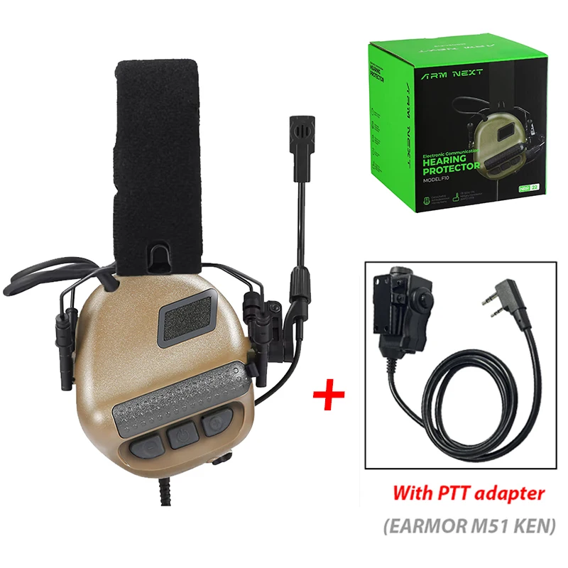 Electronic Tactical Headphones + PTT Adapter Shooting Protection Noise Canceling Headphones Tactical Protection
Electronic Tactical Headphones + PTT Adapter Shooting Protection Noise Canceling Headphones Tactical Protection