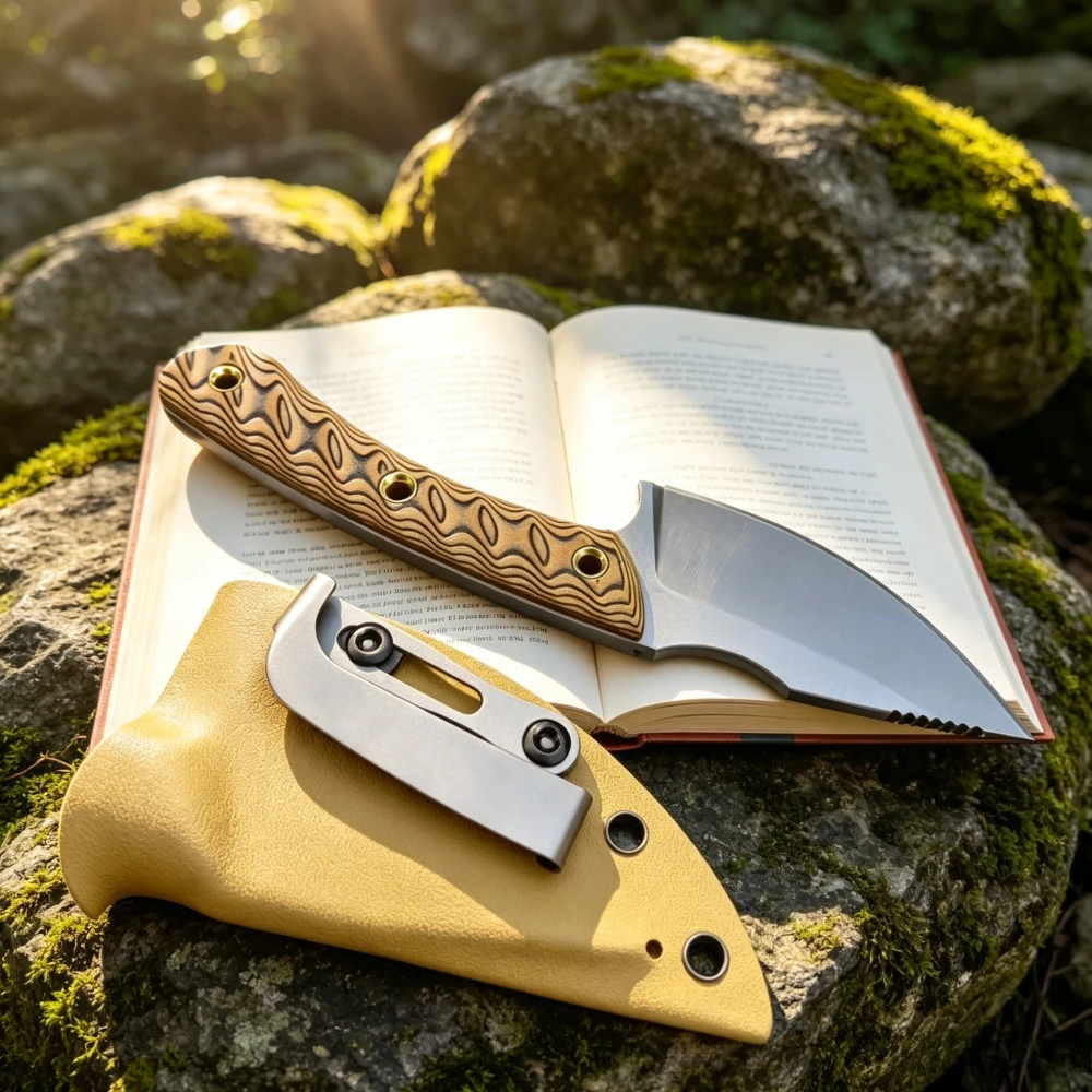Jungle Essential Outdoor EDC Straight Knife Ergonomic Design Multipurpose Portable Camping Fishing Cutting Knives with K Sheath
Jungle Essential Outdoor EDC Straight Knife Ergonomic Design Multipurpose Portable Camping Fishing Cutting Knives with K Sheath