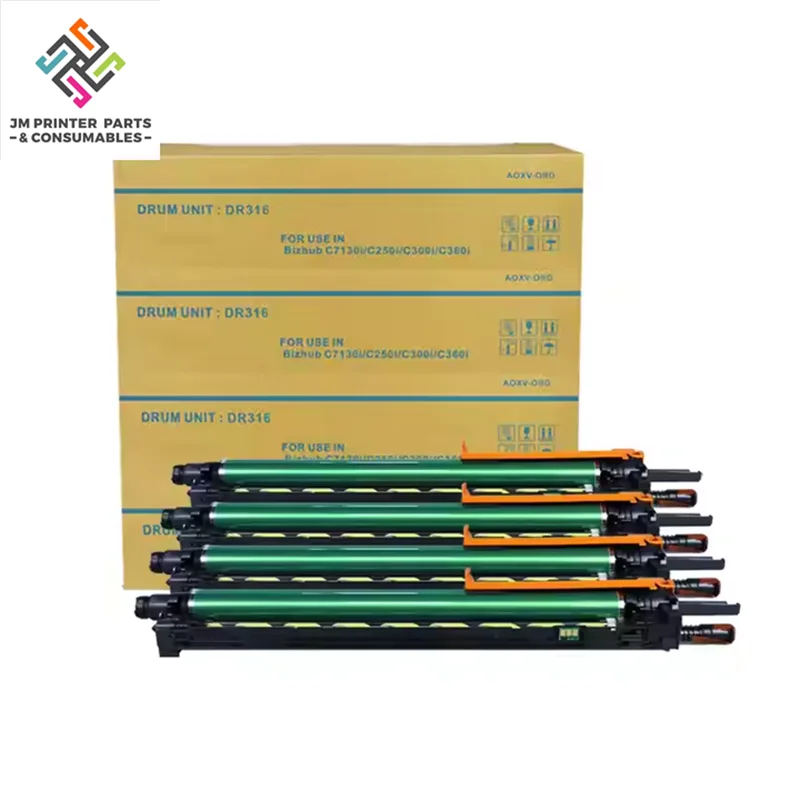 Высококачественный барабанный блок с длительным сроком службы DR316 DR 316, совместимый с Konica Minolta C 7130 250 300 360 i
Высококачественный барабанный блок с длительным сроком службы DR316 DR 316, совместимый с Konica Minolta C 7130 250 300 360 i