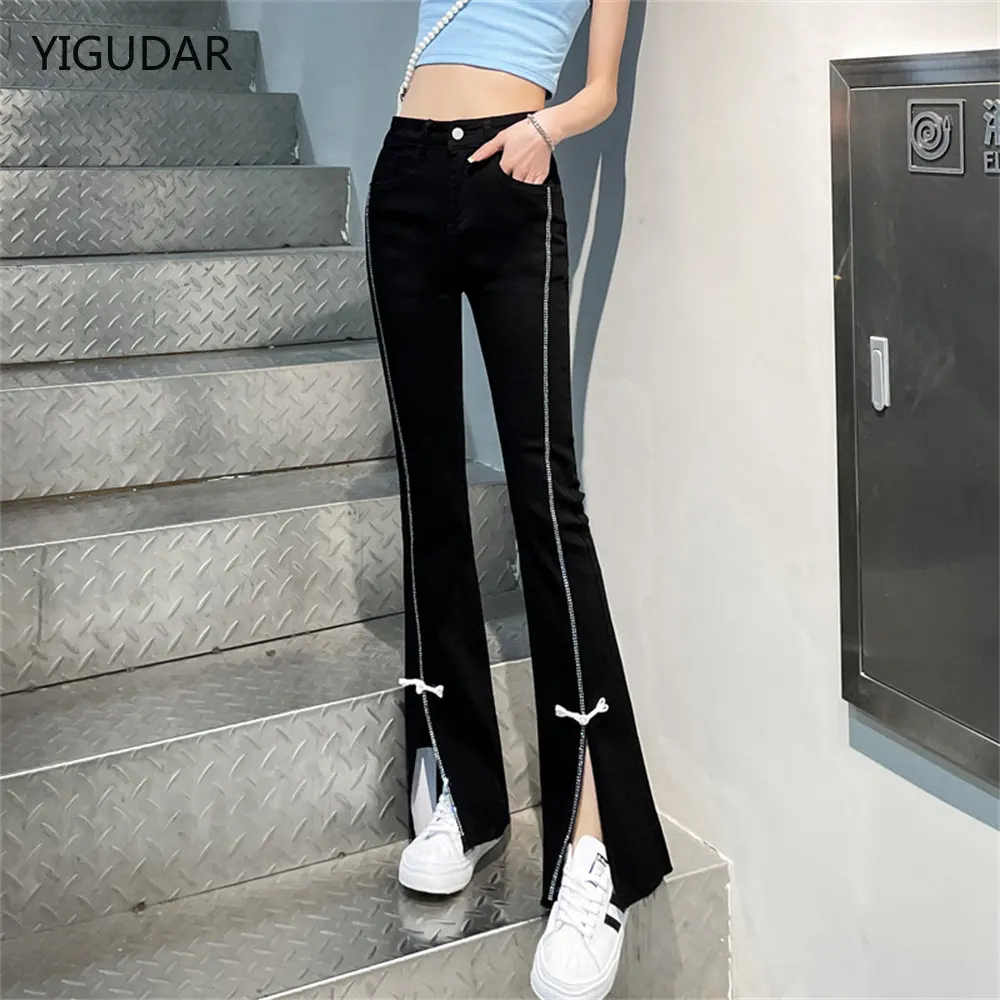 Wide Leg Denim Jeans Pants for Women 2022 Elasticity Trend Vintage Skinny Split Black Bell Bottom Jeans Women's Flare Leggings
Wide Leg Denim Jeans Pants for Women 2022 Elasticity Trend Vintage Skinny Split Black Bell Bottom Jeans Women's Flare Leggings