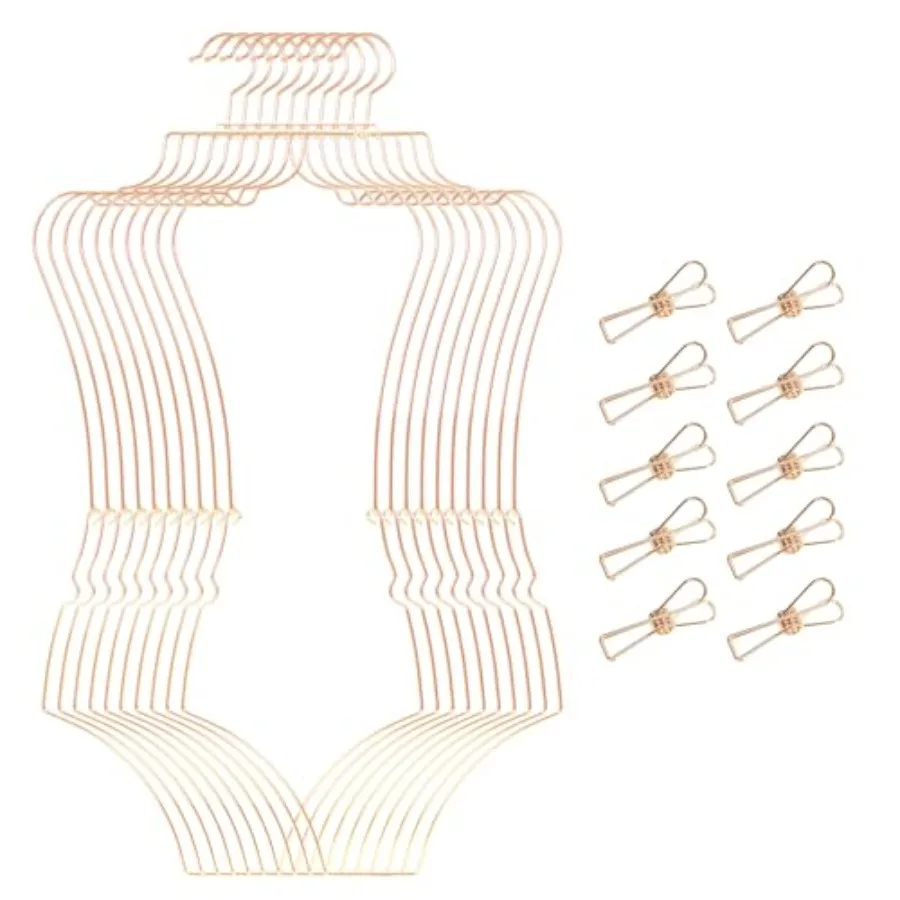 Stylish Body Shape Bikini Hanger Wire Display Set of Ten - Metal Lingerie Hangers for Swimsuits and Bathing Suits - Showcase an
Stylish Body Shape Bikini Hanger Wire Display Set of Ten - Metal Lingerie Hangers for Swimsuits and Bathing Suits - Showcase an