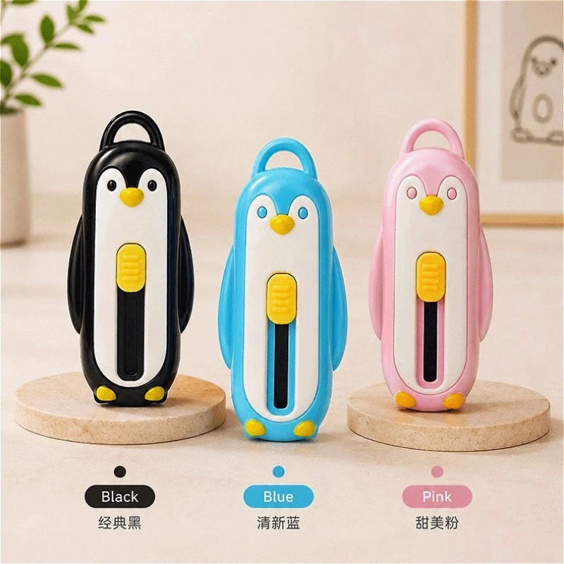 Penguin shaped Box Cutter Portable Mini Magnetic Utility Knife Letter Opener Retractable Blade for Home Office
Penguin shaped Box Cutter Portable Mini Magnetic Utility Knife Letter Opener Retractable Blade for Home Office