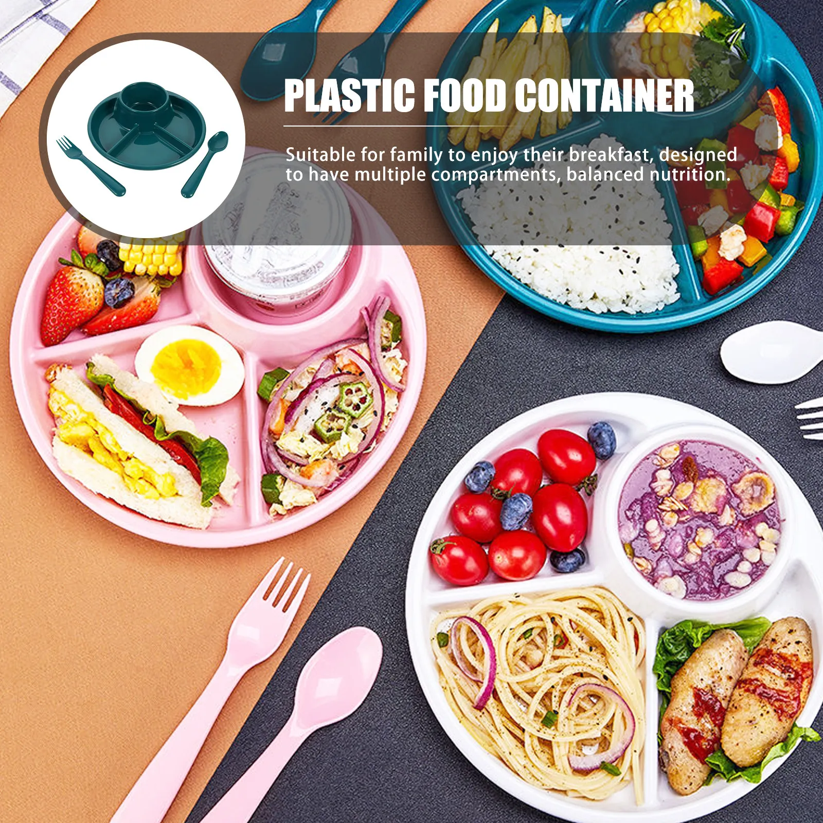 1Set Divided Food Plate Plastic Toddler Plates Baby Food Container Reusable Compartment Plate Dishwasher Safe Smooth Edge
1Set Divided Food Plate Plastic Toddler Plates Baby Food Container Reusable Compartment Plate Dishwasher Safe Smooth Edge