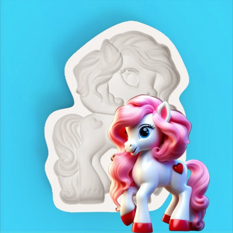 Fairy Tale Pony Themed Dessert Mold, Heart-Shaped Cute Logo Design, Silicone Mold for Making Fondant Chocolate Candy for Birthday Parties
Fairy Tale Pony Themed Dessert Mold, Heart-Shaped Cute Logo Design, Silicone Mold for Making Fondant Chocolate Candy for Birthday Parties