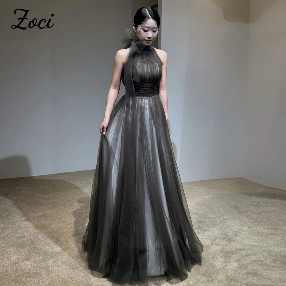 Zoci High Halter Grey Korea Wedding Dresses Sleeveless Pleats Tulle A Line Customized Photos Shoot Dress Bride Reception Dress
Zoci High Halter Grey Korea Wedding Dresses Sleeveless Pleats Tulle A Line Customized Photos Shoot Dress Bride Reception Dress