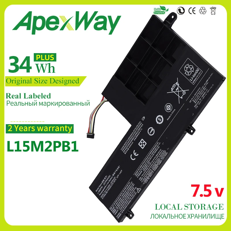 ApexWay Новый аккумулятор для ноутбука Lenovo Yoga 510 510-14IKB 510-15IKB 510-15ISK 510-14ISK 5B10K84491 L15L2PB1 L15C2PB1 L15M2PB1
ApexWay Новый аккумулятор для ноутбука Lenovo Yoga 510 510-14IKB 510-15IKB 510-15ISK 510-14ISK 5B10K84491 L15L2PB1 L15C2PB1 L15M2PB1