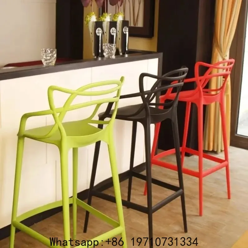 Outdoor High Bar Stool Nordic Modern Bar Chair with Backrests Creative Countertop Bar Stools Home Plastic
Outdoor High Bar Stool Nordic Modern Bar Chair with Backrests Creative Countertop Bar Stools Home Plastic