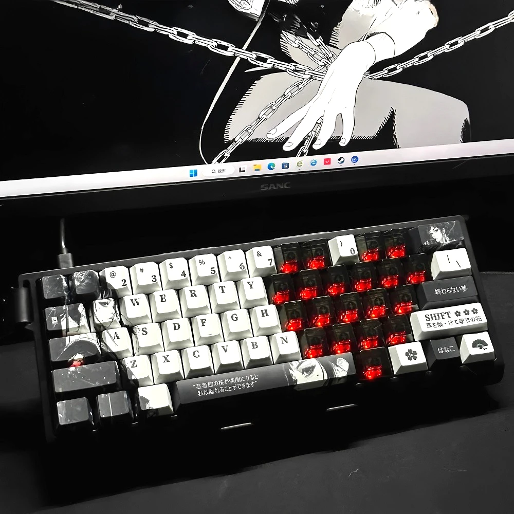 GEFENSI Japan Geisha Theme Keycap Set PBT + PC Персонализированные колпачки для клавиш черно-белые для Cherry Mx Wooting Механические клавиатуры
GEFENSI Japan Geisha Theme Keycap Set PBT + PC Персонализированные колпачки для клавиш черно-белые для Cherry Mx Wooting Механические клавиатуры
