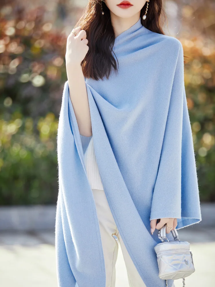 Women's Shawls Sweater Pullover Autumn Winter 100% Merino Wool Knitwear Versatile Warm Loose Cashmere 24 Colors Scarf Clothing
Women's Shawls Sweater Pullover Autumn Winter 100% Merino Wool Knitwear Versatile Warm Loose Cashmere 24 Colors Scarf Clothing