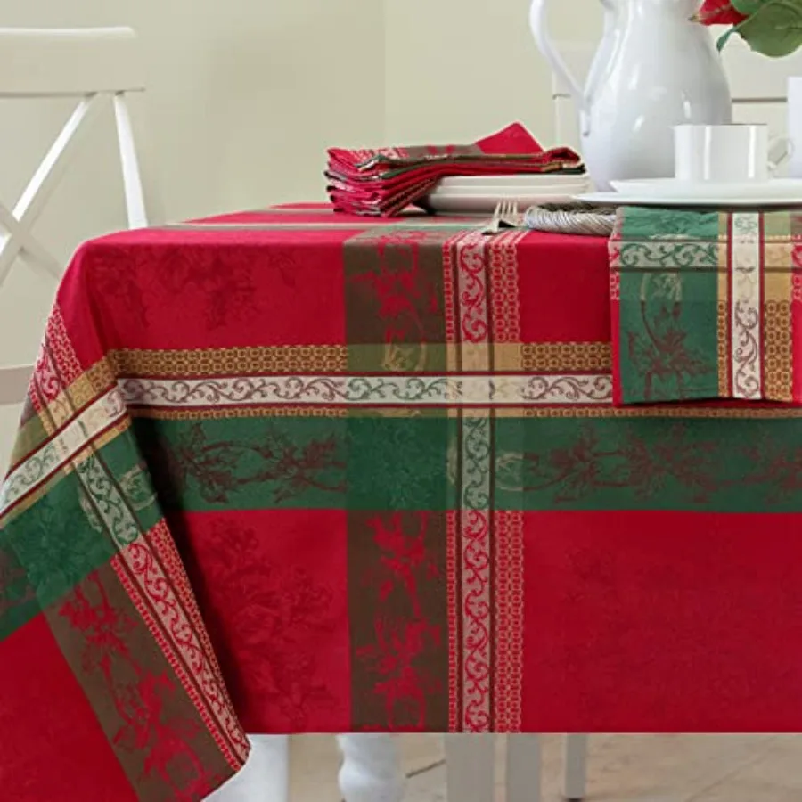 Heavyweight Yarn Dyed Jacquard Fabric Plaid Table Cloth, for Holiday Entertaining, Winter, and Christmas Tablecloth,Rectangular
Heavyweight Yarn Dyed Jacquard Fabric Plaid Table Cloth, for Holiday Entertaining, Winter, and Christmas Tablecloth,Rectangular
