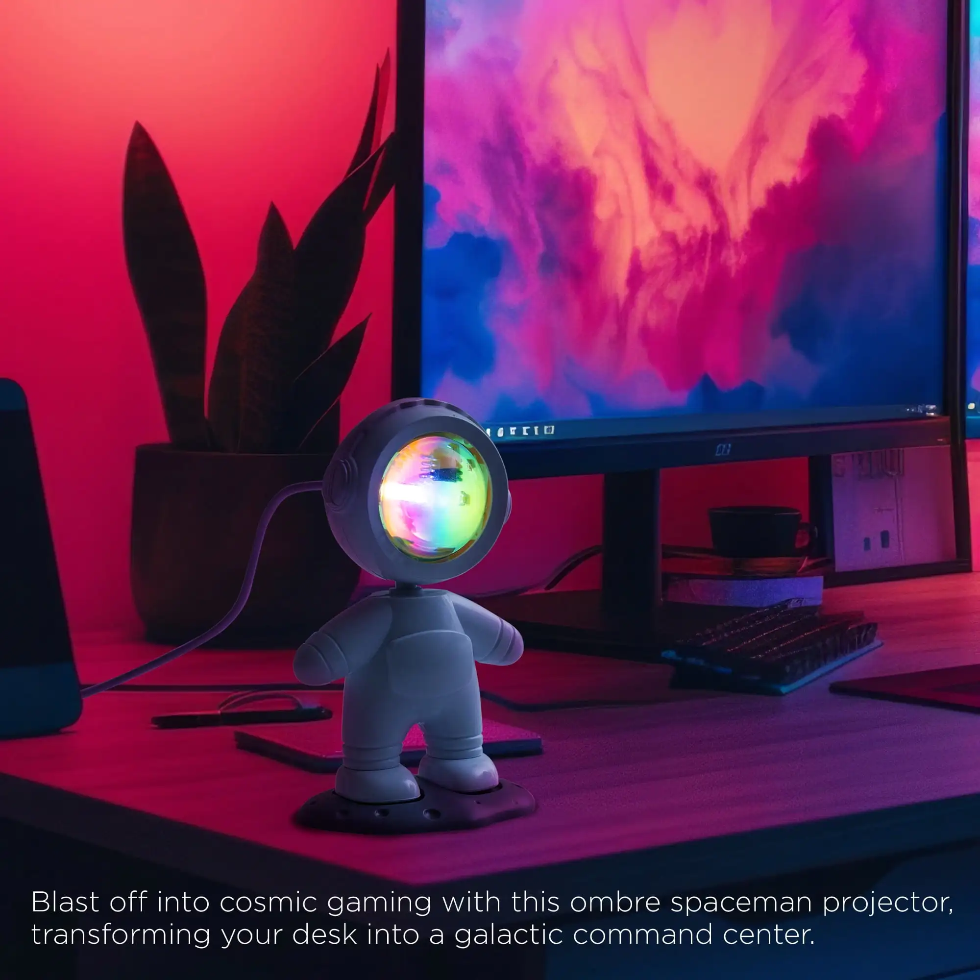 Mini Astronaut Projector Night Light - Purple Sunset, Rotating Head, USB Powered
Mini Astronaut Projector Night Light - Purple Sunset, Rotating Head, USB Powered