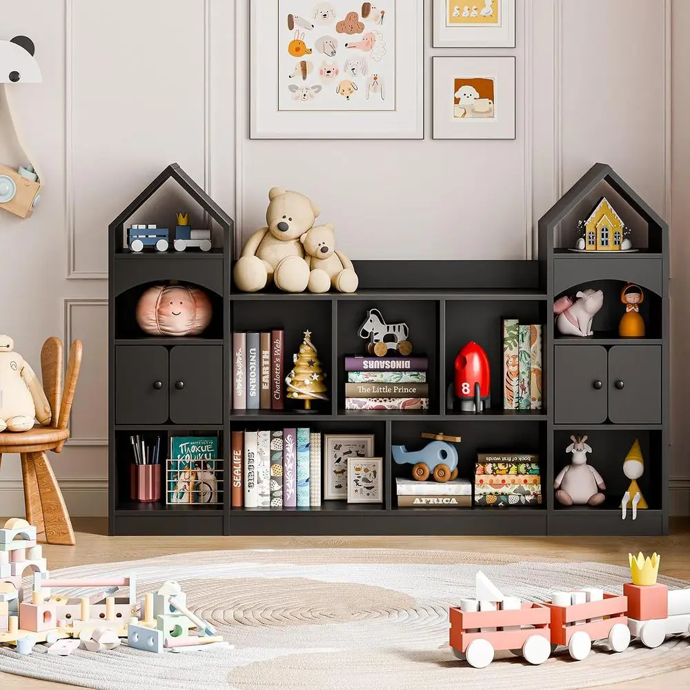 Children's Bookshelf Display Case with Storage, Ideal for Playrooms, Bedrooms, and Living Rooms, Black
Children's Bookshelf Display Case with Storage, Ideal for Playrooms, Bedrooms, and Living Rooms, Black