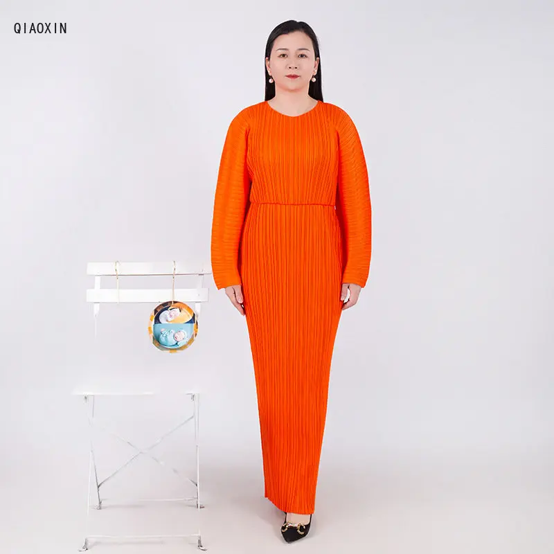 Pleated Dress For Women Round Collar Solid Color Long Sleeve Loose Elastic 2023 Summer Female Elegant Clothing New
Pleated Dress For Women Round Collar Solid Color Long Sleeve Loose Elastic 2023 Summer Female Elegant Clothing New