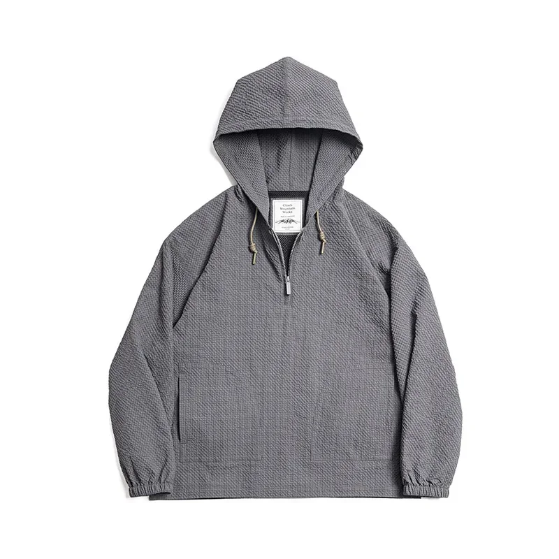 American Men's Leisure Hooded Sweatshirt. New Style for Spring and Autumn. Half-placket Pullover Jacket with Textured Feel.
American Men's Leisure Hooded Sweatshirt. New Style for Spring and Autumn. Half-placket Pullover Jacket with Textured Feel.