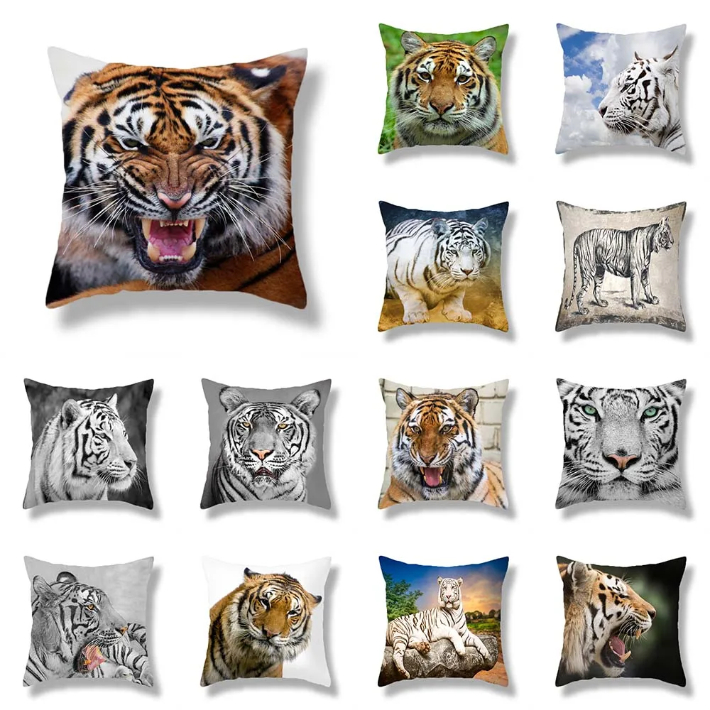 Wild Ferocious Animal Tiger Print Pattern Cushion Cover Home Living Room Sofa Decoration Square Pillow 45X45CM
Wild Ferocious Animal Tiger Print Pattern Cushion Cover Home Living Room Sofa Decoration Square Pillow 45X45CM