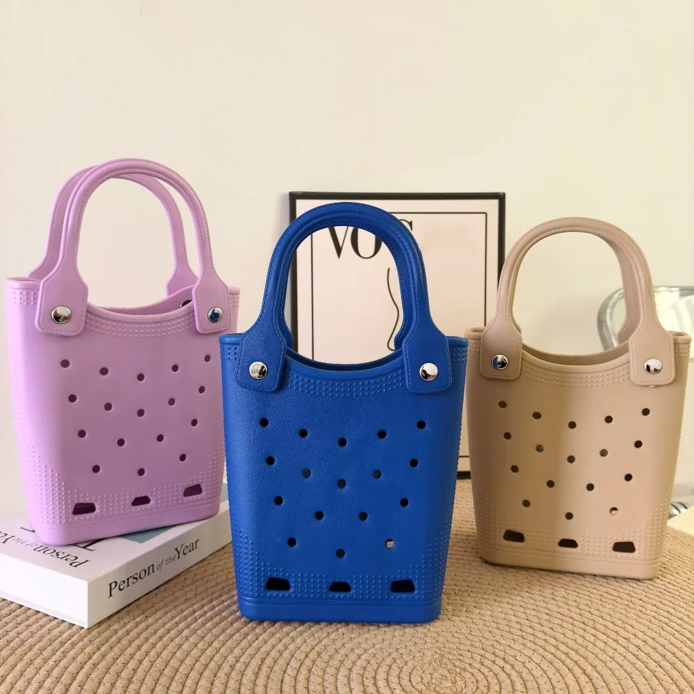 Summer Women Tote Handbag Solid Color Portable Waterproof Beach Bag Durable Sundries Organizer Storage Baskets Vacation
Summer Women Tote Handbag Solid Color Portable Waterproof Beach Bag Durable Sundries Organizer Storage Baskets Vacation