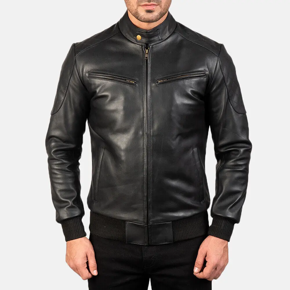 Man Black Genuine Leather Jacket for Men Bomber Biker Jacket Motorcycle Coats
Man Black Genuine Leather Jacket for Men Bomber Biker Jacket Motorcycle Coats