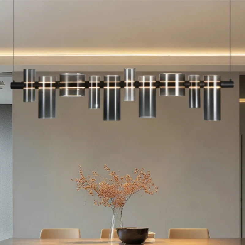 MZISOSOD for Modern Black Glass Pendant Lights LED Linear Chandelier for Dining Room Table Bar Minimalist Nordic Hanging Lamp
MZISOSOD for Modern Black Glass Pendant Lights LED Linear Chandelier for Dining Room Table Bar Minimalist Nordic Hanging Lamp