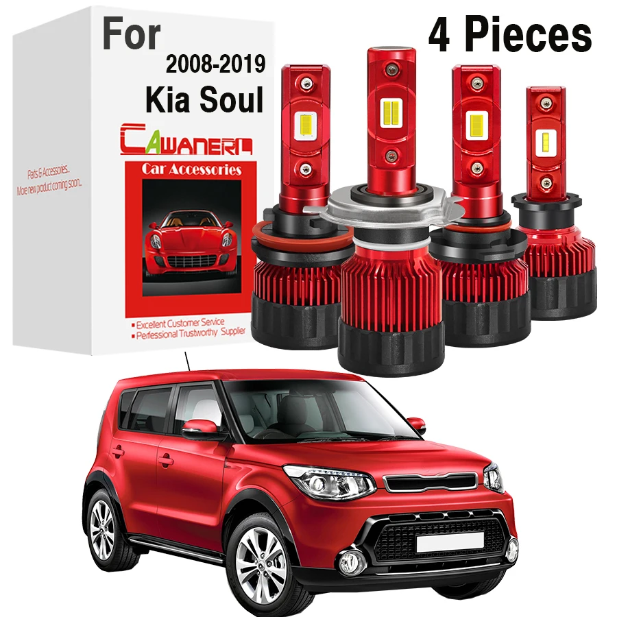 4 Pieces Headlight High Low Beam For Kia Soul (AM, PS) 2008-2019 30W 6000LM Car Front LED Bulb Headlamp 12V High Bright
4 Pieces Headlight High Low Beam For Kia Soul (AM, PS) 2008-2019 30W 6000LM Car Front LED Bulb Headlamp 12V High Bright