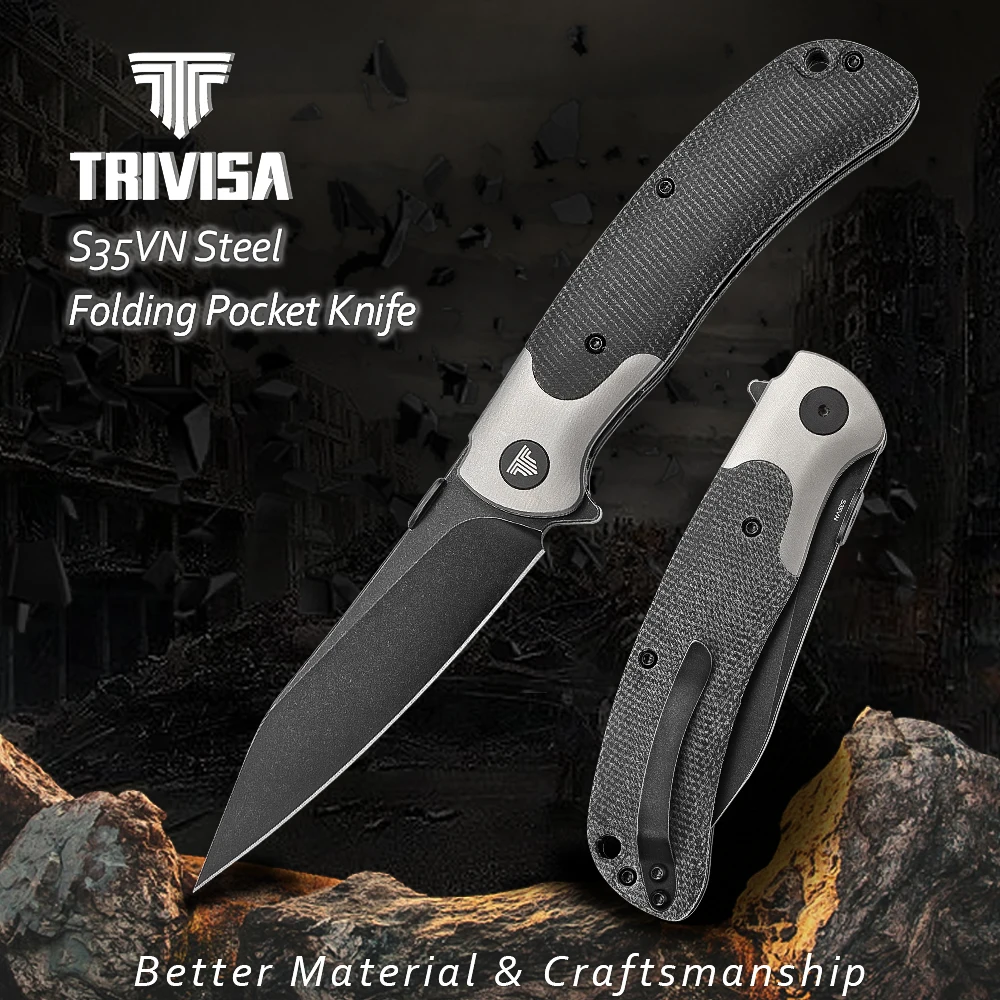 TRIVISA EDC Pocket Folding Knife for man,Camping Hunting Hiking Outdoor Survival Defense Tool With Gift Box
TRIVISA EDC Pocket Folding Knife for man,Camping Hunting Hiking Outdoor Survival Defense Tool With Gift Box