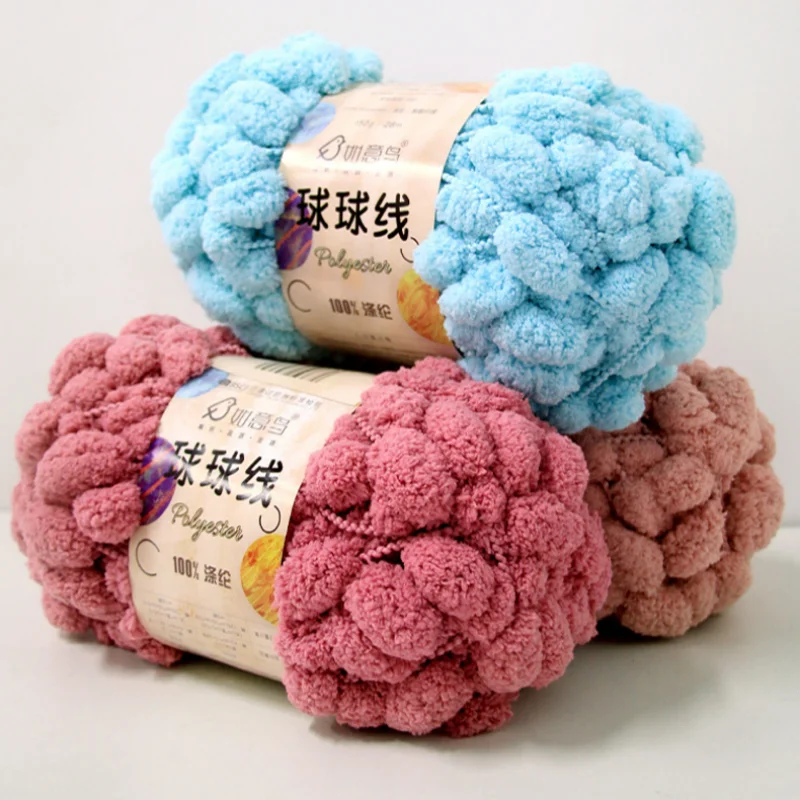 150g/ball Solid Color Ball Yarn Pom-Pom Polyester Coarse Yarn for DIY Hand Knitting Crochet Blanket Cushion Mat Pillow Thread So
150g/ball Solid Color Ball Yarn Pom-Pom Polyester Coarse Yarn for DIY Hand Knitting Crochet Blanket Cushion Mat Pillow Thread So
