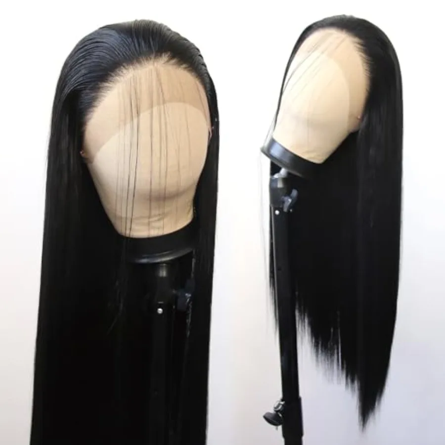 Black Synthetic Lace Front Wig Long Straight Jet Black Lace Front Synthetic Wig Pre Plucked Natural Hairline Glueless Heat Resi
Black Synthetic Lace Front Wig Long Straight Jet Black Lace Front Synthetic Wig Pre Plucked Natural Hairline Glueless Heat Resi