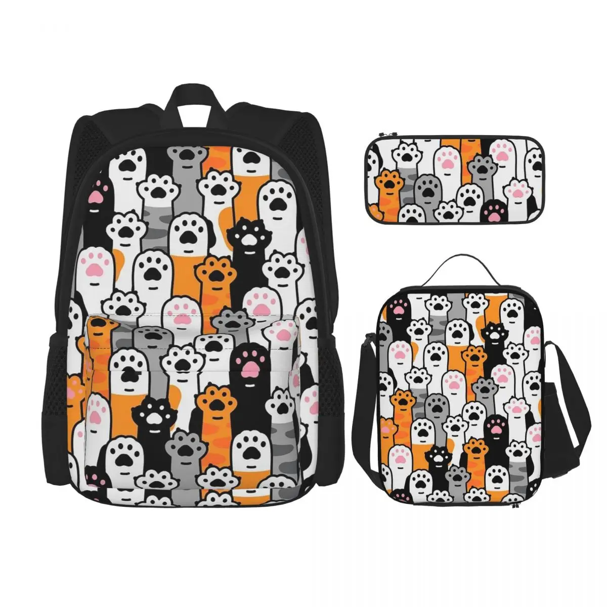 Cat Backpacks Boys Girls Bookbag School Bags Rucksack Lunch Bag Pen Bag Three-Piece Set
Cat Backpacks Boys Girls Bookbag School Bags Rucksack Lunch Bag Pen Bag Three-Piece Set