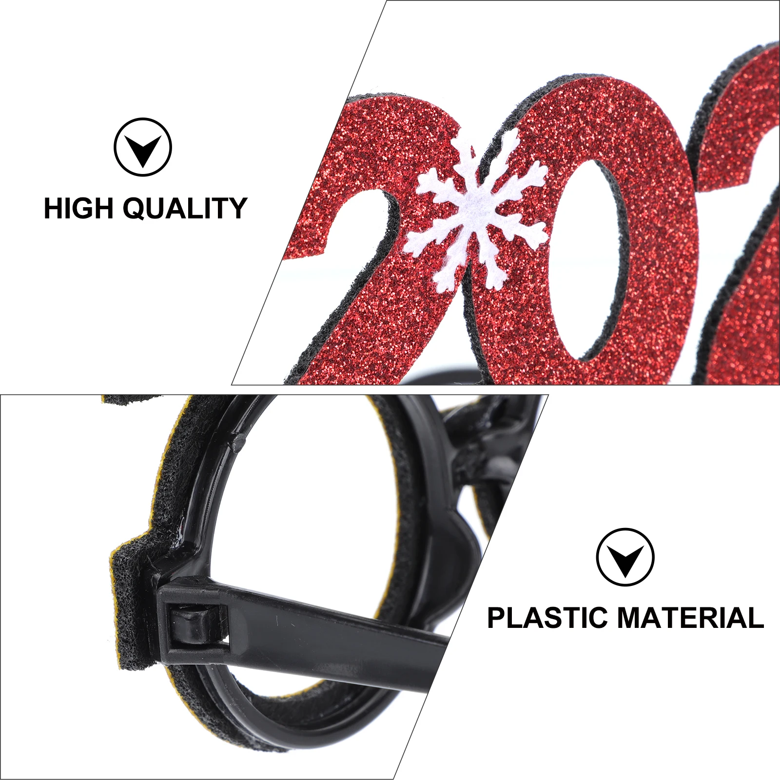 New Year Glasses Plastic Eyewear Fun Frames Non Woven Bright Stylish Eye Party Photo Accessories Creative Design Festive
New Year Glasses Plastic Eyewear Fun Frames Non Woven Bright Stylish Eye Party Photo Accessories Creative Design Festive