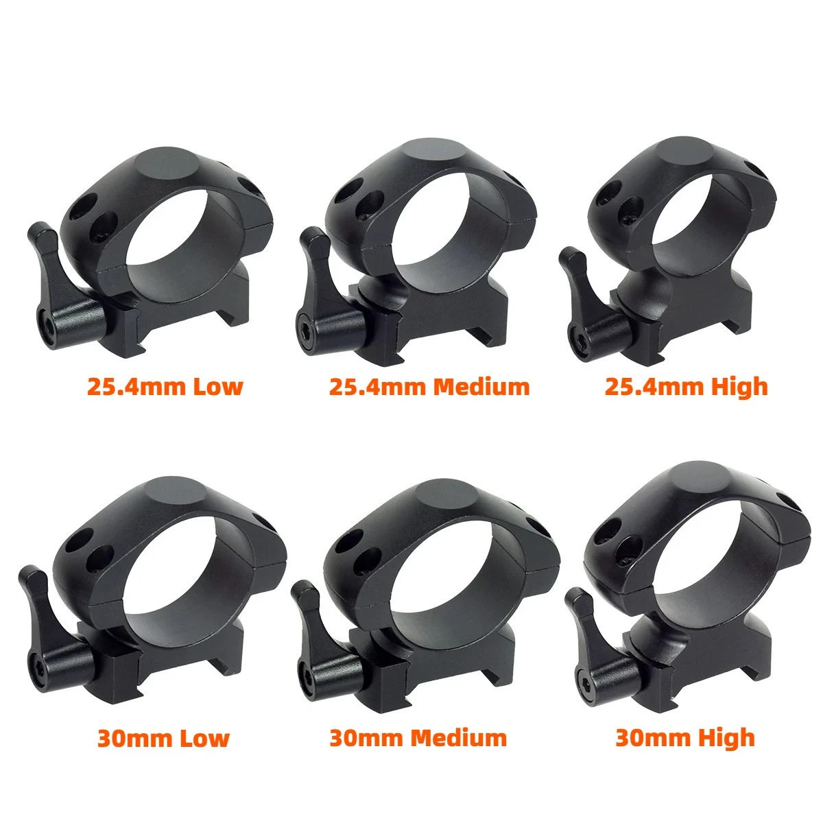 Scope Rings 2Pcs /Set Steel Quick Release 25.4mm 30mm High Low Medium Profile Fit 20mm Picatinny Rail Hunting Rifle Accessories
Scope Rings 2Pcs /Set Steel Quick Release 25.4mm 30mm High Low Medium Profile Fit 20mm Picatinny Rail Hunting Rifle Accessories
