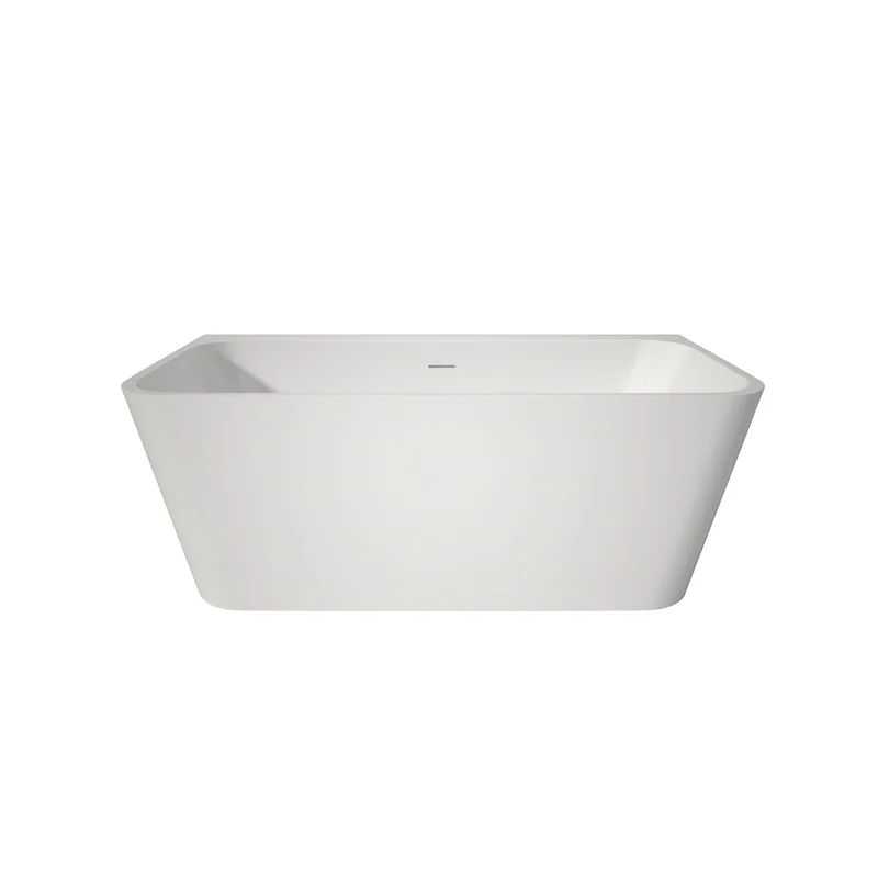 59" White Acrylic Rectangular Free-Standing Soaking Bathtub
59" White Acrylic Rectangular Free-Standing Soaking Bathtub