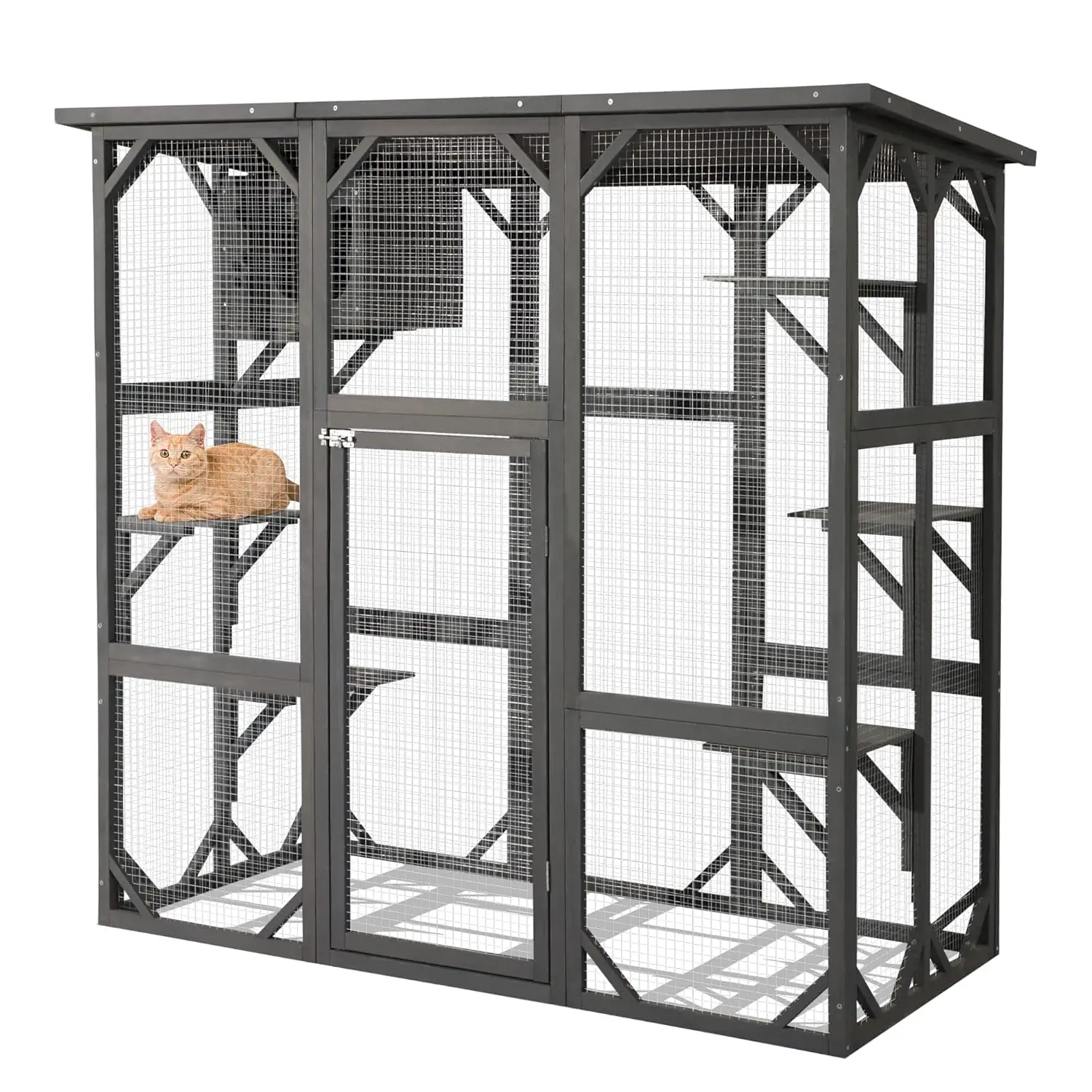 Large Wooden Outdoor Cat House Enclosure Weatherproof Run Jump Platforms Play Catio Patio Easy Clean, Customized
Large Wooden Outdoor Cat House Enclosure Weatherproof Run Jump Platforms Play Catio Patio Easy Clean, Customized