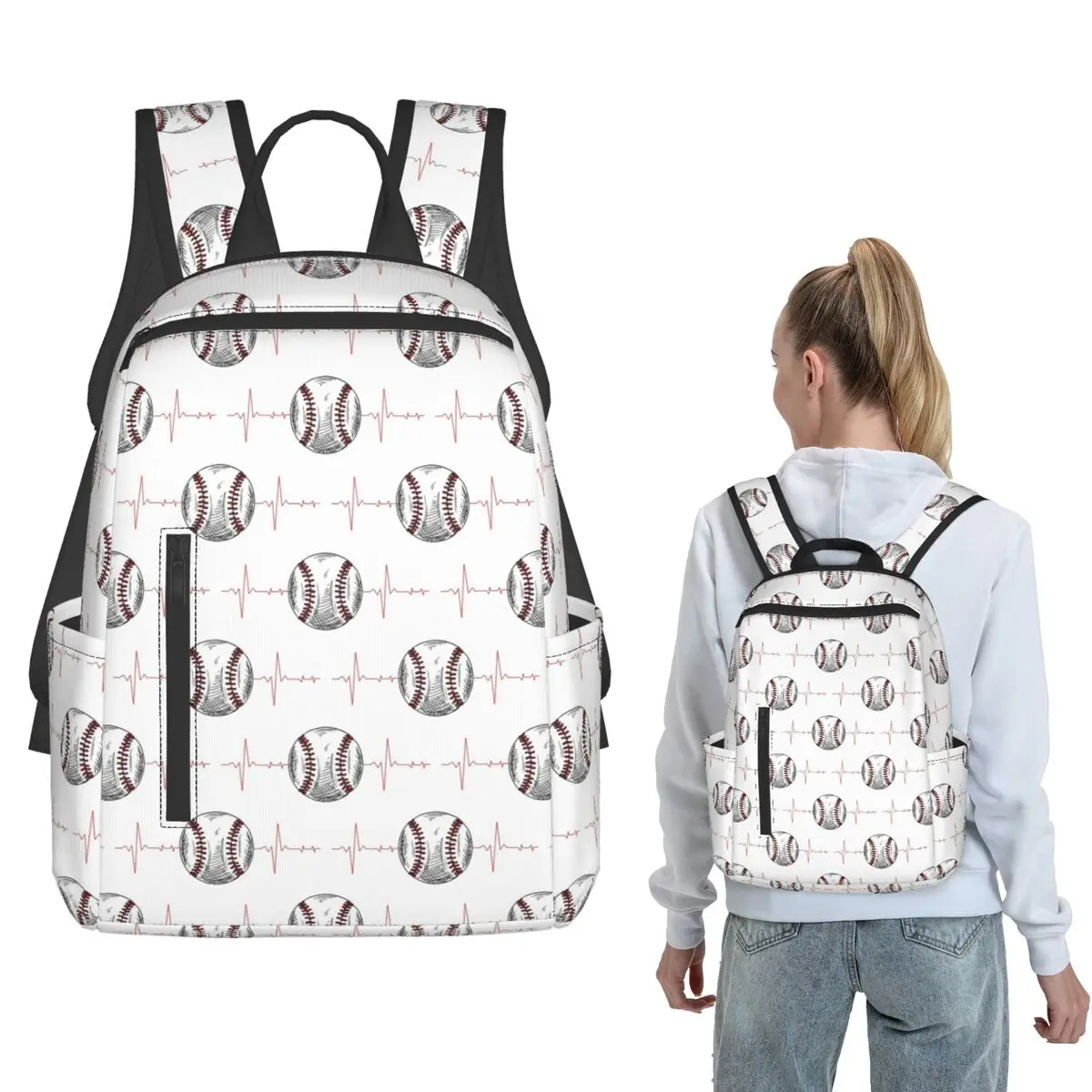 Baseball Heartbeat Soft-ball, Sporting Activities Backpack Daypack Children BookBag School Bag Shoulder Bags for Men Women
Baseball Heartbeat Soft-ball, Sporting Activities Backpack Daypack Children BookBag School Bag Shoulder Bags for Men Women