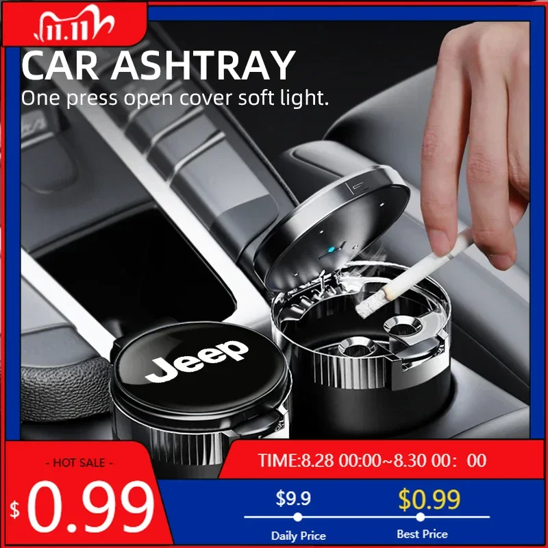 Cup Holders For Jeep Cherokee Wrangler Compass Patriot Car Ashtray Cup LED Light Indicator Aluminum Alloy Ash Tray Portable
Cup Holders For Jeep Cherokee Wrangler Compass Patriot Car Ashtray Cup LED Light Indicator Aluminum Alloy Ash Tray Portable