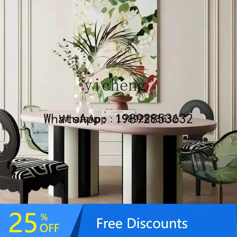 LYY Dining Table Simple Modern Mid-Ancient Retro Pink Art Ellipse Dining Table Arc Solid Wood Dining Table
LYY Dining Table Simple Modern Mid-Ancient Retro Pink Art Ellipse Dining Table Arc Solid Wood Dining Table
