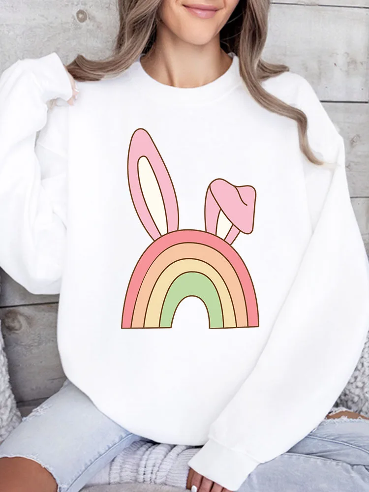 Bunny Rainbow Women's Crew Neck Sweatshirt Casual Long Sleeve Pullover Loose Fit Daily Wear
Bunny Rainbow Women's Crew Neck Sweatshirt Casual Long Sleeve Pullover Loose Fit Daily Wear