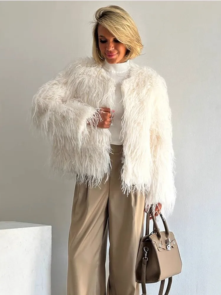 Long Hair Elegant Winter Women Mink Fur Coat Multicolor Round Neck Female Faux Fur Coat Long Hair Cozy Lady Artificial Fur Coat
Long Hair Elegant Winter Women Mink Fur Coat Multicolor Round Neck Female Faux Fur Coat Long Hair Cozy Lady Artificial Fur Coat