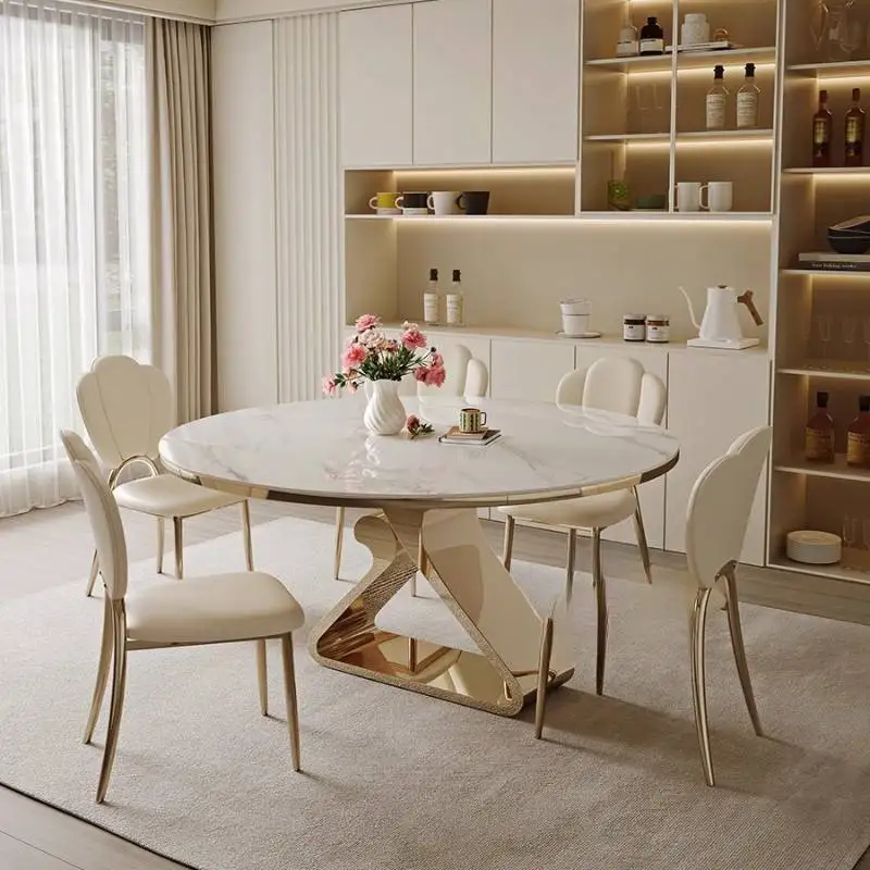 Folding Round Dining Table Nordic Restaurant Extensible Aesthetic Dining Table Kitchen Dinette Mobili Arredamento Casa Furniture
Folding Round Dining Table Nordic Restaurant Extensible Aesthetic Dining Table Kitchen Dinette Mobili Arredamento Casa Furniture