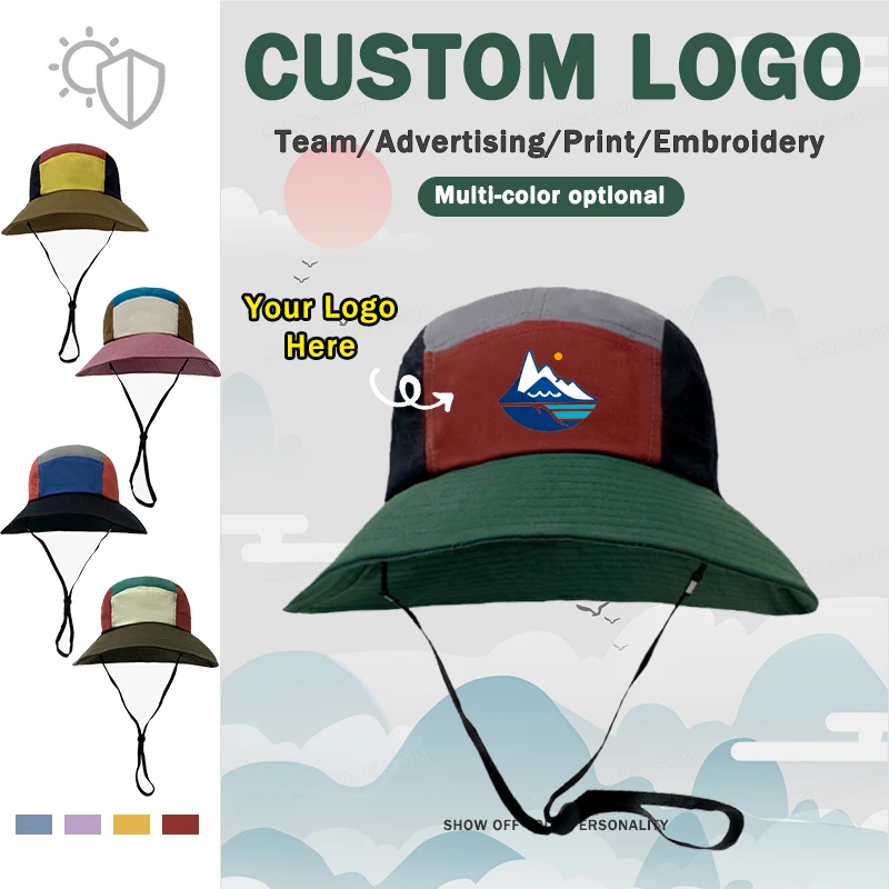 New Color Matching Strap Bucket Hats Women Spring and Summer Outdoor Camping Sun Protection Versatile Customized Logo Men's Cap
New Color Matching Strap Bucket Hats Women Spring and Summer Outdoor Camping Sun Protection Versatile Customized Logo Men's Cap