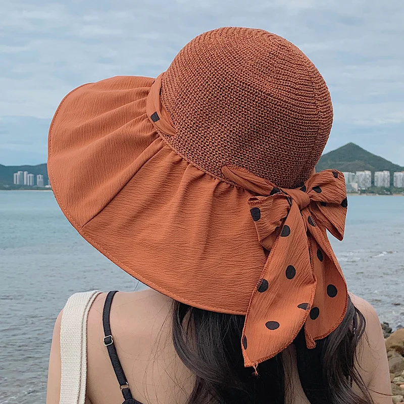 Polka Dot Fluttering Strap Vinyl Large Brim Face Sunscreen Sun Hat Women Breathable Patchwork UPF50+
Polka Dot Fluttering Strap Vinyl Large Brim Face Sunscreen Sun Hat Women Breathable Patchwork UPF50+